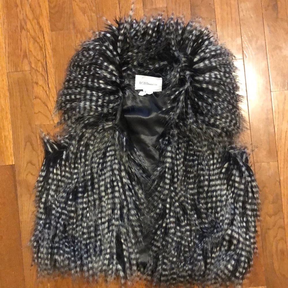 BCBG faux fur vest
